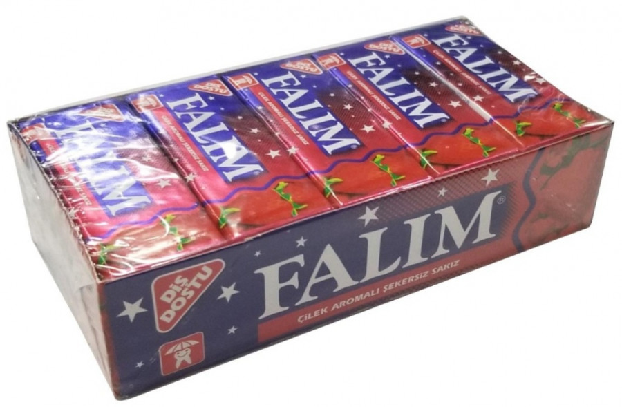 FALIM SAKIZ 5 'Lİ ÇİLEK ( 20 'Lİ PAKET )