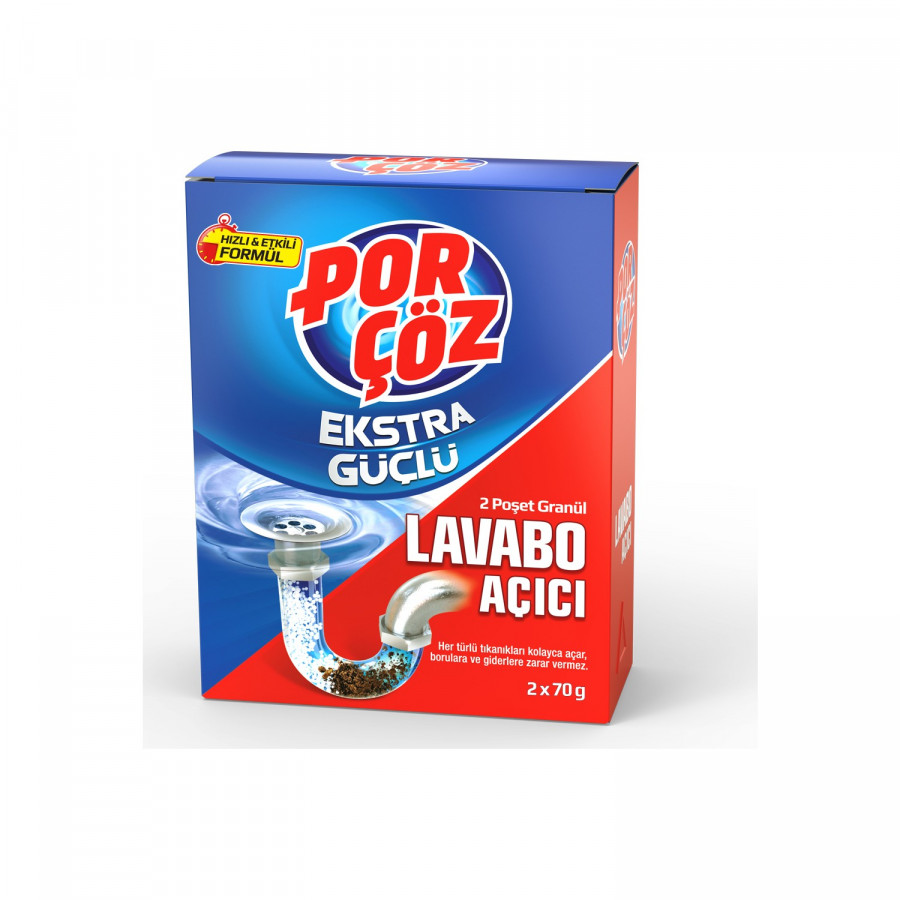 PORÇÖZ LAVABO AÇICI 2 X 70 GR *24*