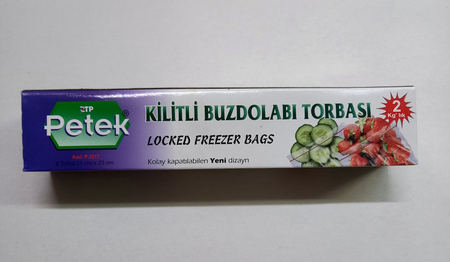 KİLİTLİ BUZ DOLAP POŞETİ 2 KG PETEK