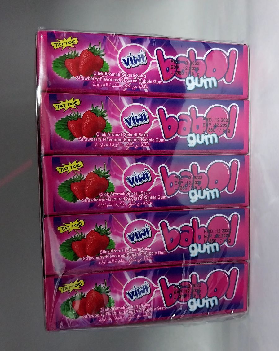 VİWİ BABOL SAKIZ 5 Lİ ÇİLEK  PK 20 AD