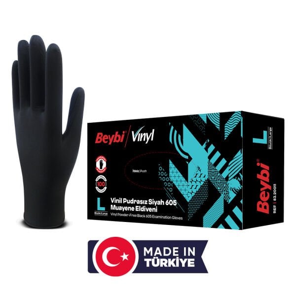 BEYBİ ELDİVEN SİYAH VİNİL 100 L
