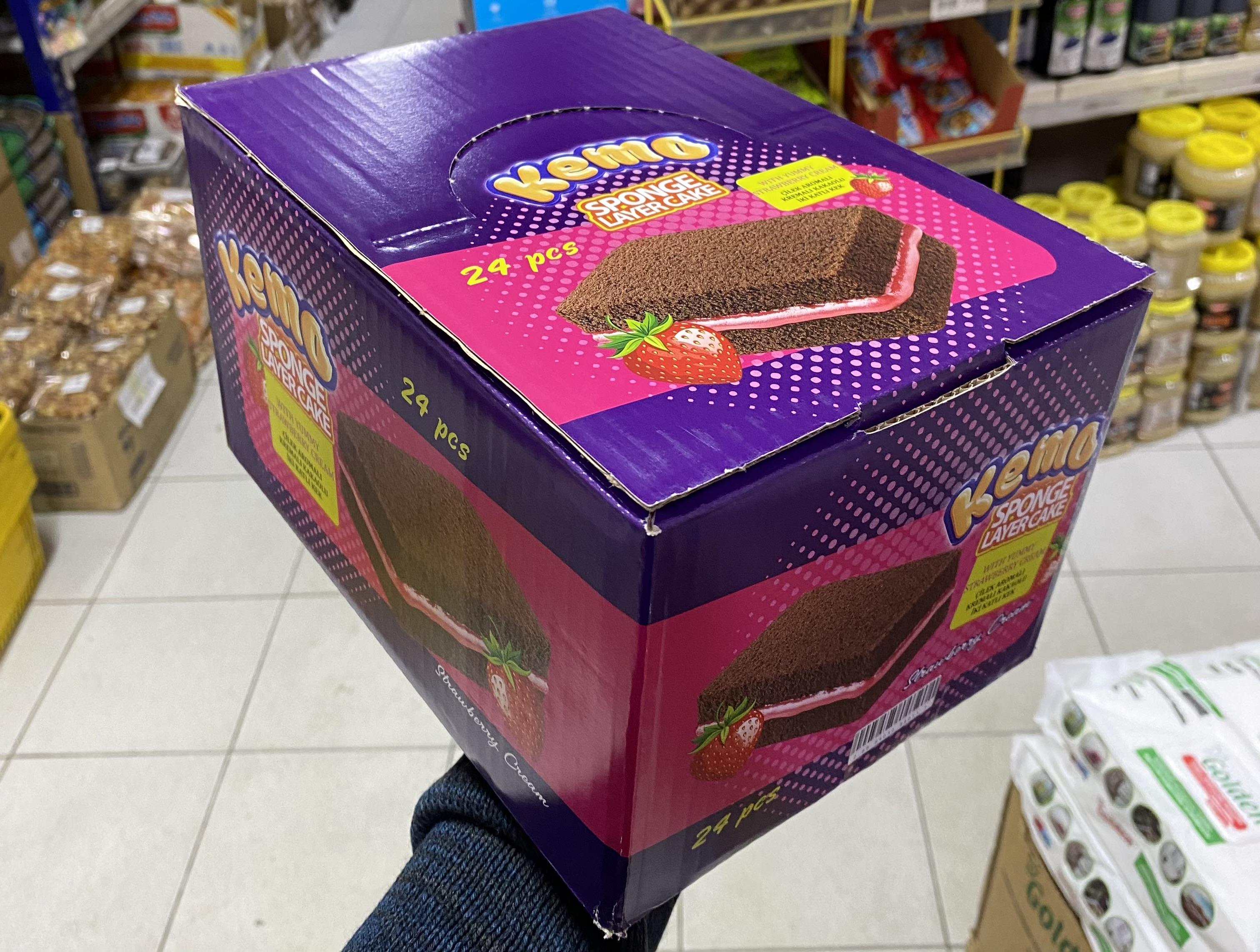 KEMO SPONGE KEK 35 GR *24* ÇİLEK