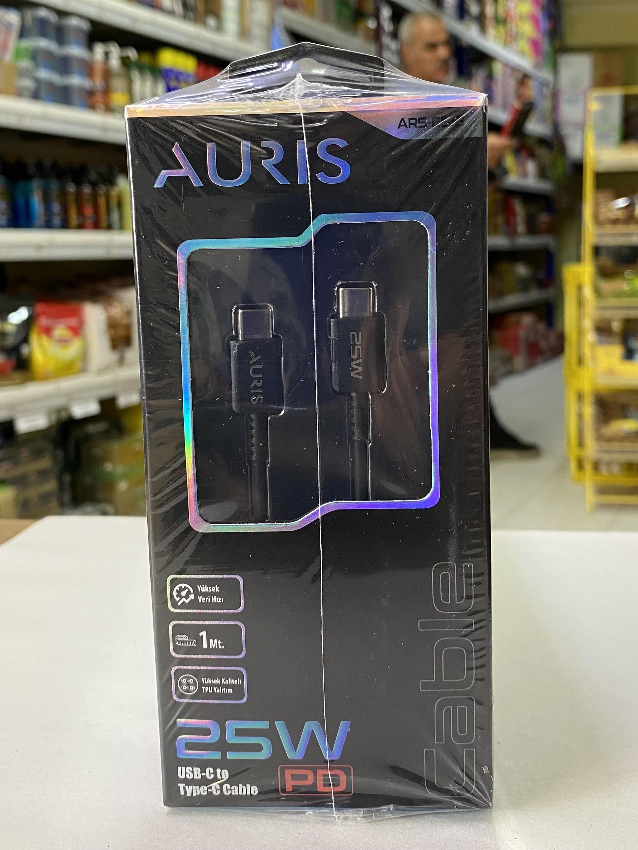 ŞARJ KABLOSU AURIS 25W TYPE-C *10*( ARS-CB18 )